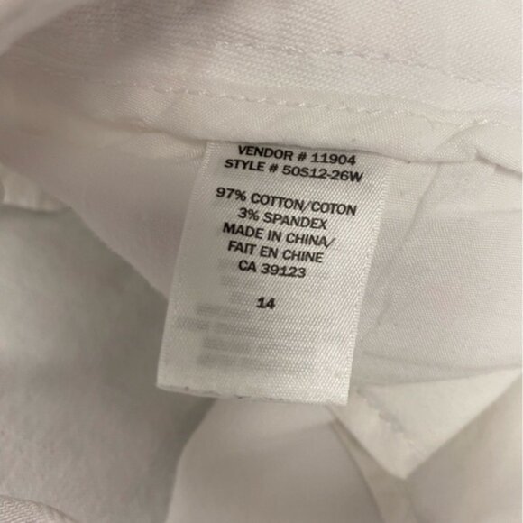 Northern Reflections Studio White Cropped Jeans Size 14 - Picture 6 of 6